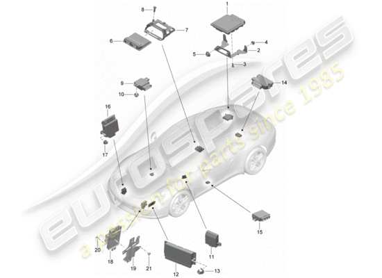 a part diagram from the Porsche 991 parts catalogue