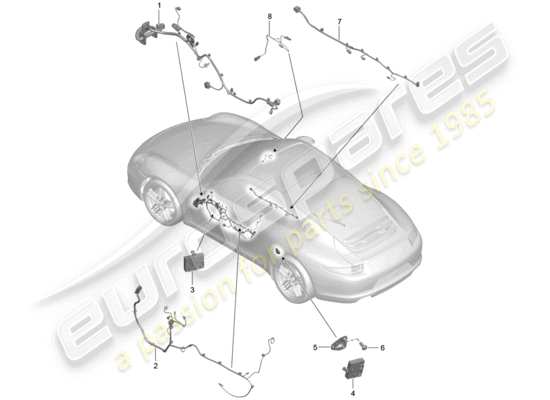 a part diagram from the Porsche 991 (2015) parts catalogue