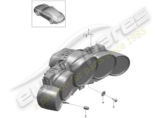 a part diagram from the Porsche 991 parts catalogue