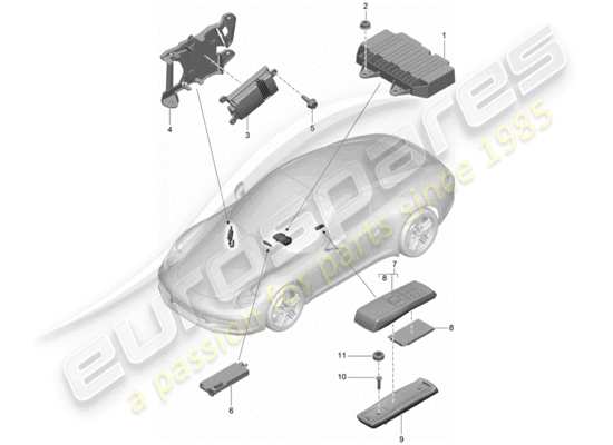 a part diagram from the Porsche 991 (2015) parts catalogue