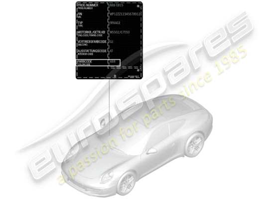 a part diagram from the Porsche 991 parts catalogue