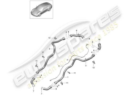 a part diagram from the Porsche 991 (2016) parts catalogue