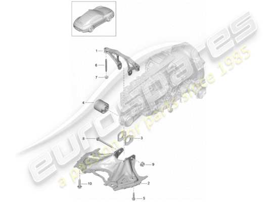 a part diagram from the Porsche 991 (2016) parts catalogue