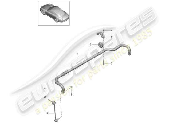 a part diagram from the Porsche 991 parts catalogue