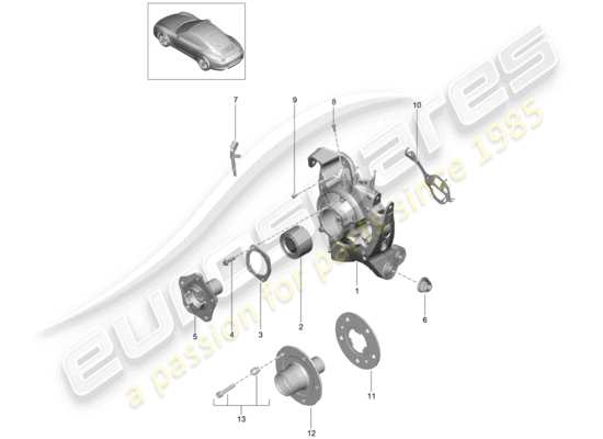 a part diagram from the Porsche 991 parts catalogue