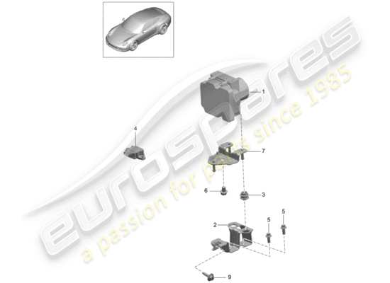 a part diagram from the Porsche 991 parts catalogue