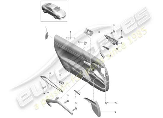 a part diagram from the Porsche 991 (2016) parts catalogue