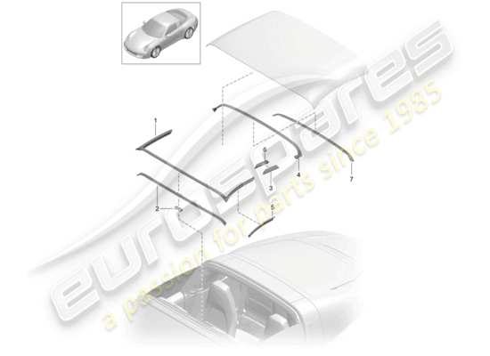 a part diagram from the Porsche 991 parts catalogue