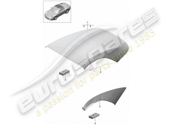 a part diagram from the Porsche 991 parts catalogue