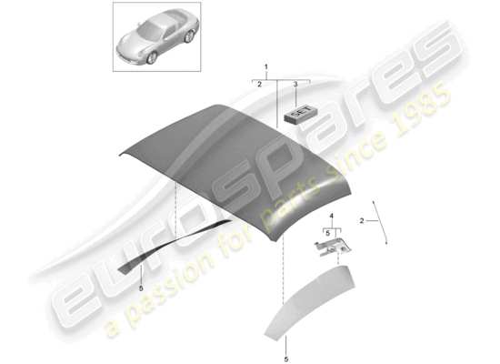 a part diagram from the Porsche 991 (2016) parts catalogue