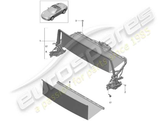 a part diagram from the Porsche 991 parts catalogue