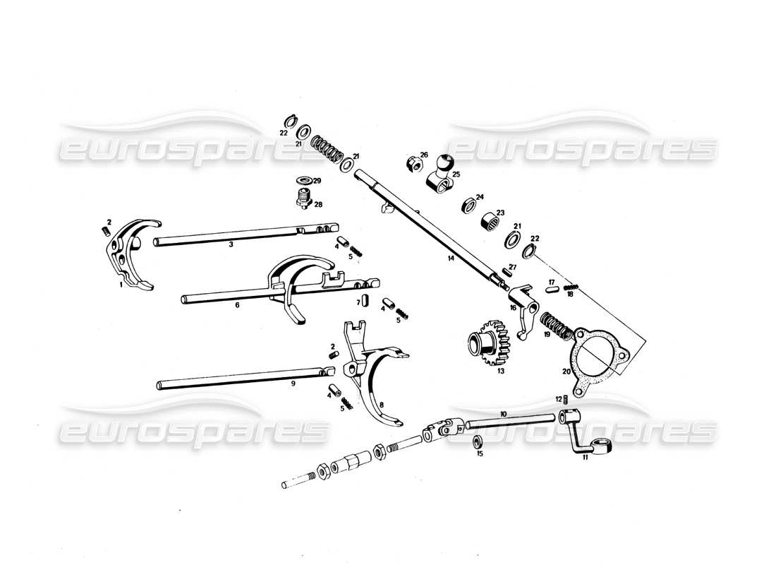 Maserati Bora Inside transmission control Part Diagram