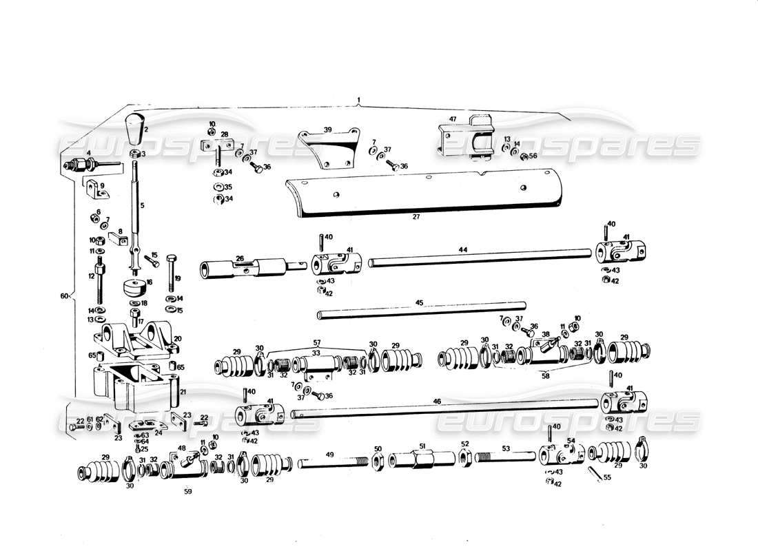 Maserati Bora Outside transmission control Part Diagram