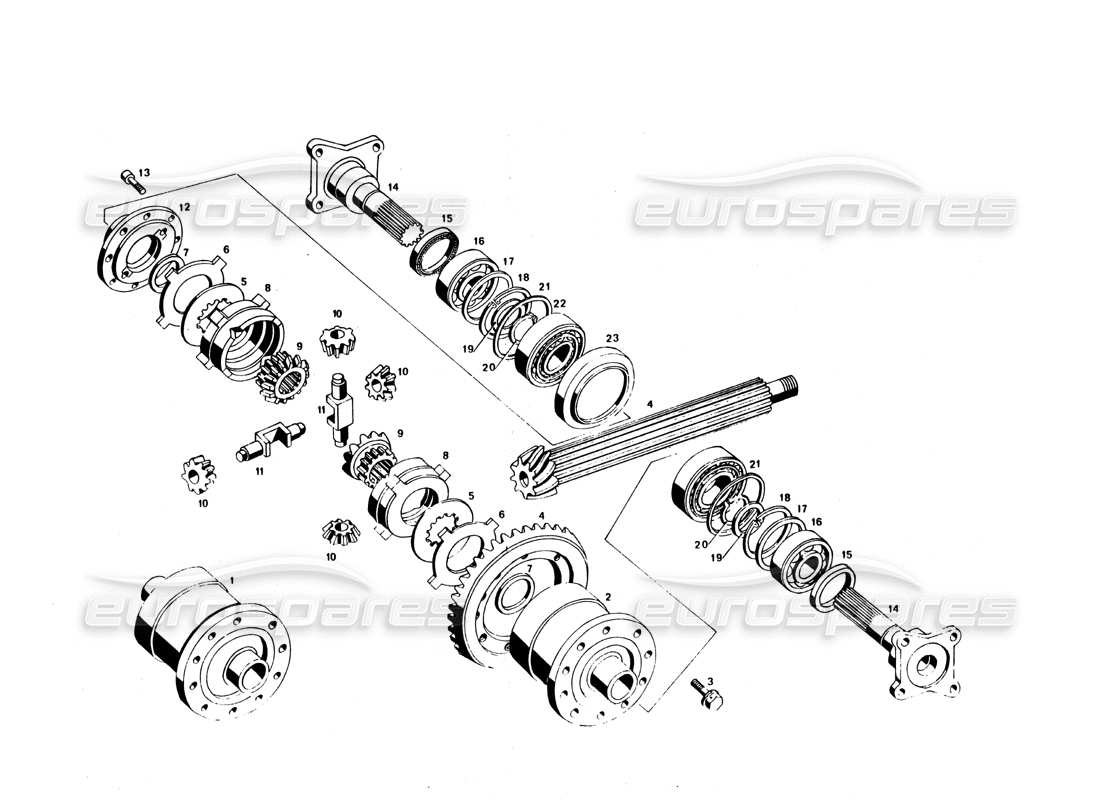 Maserati Bora DIFFERENTIAL Parts Diagram