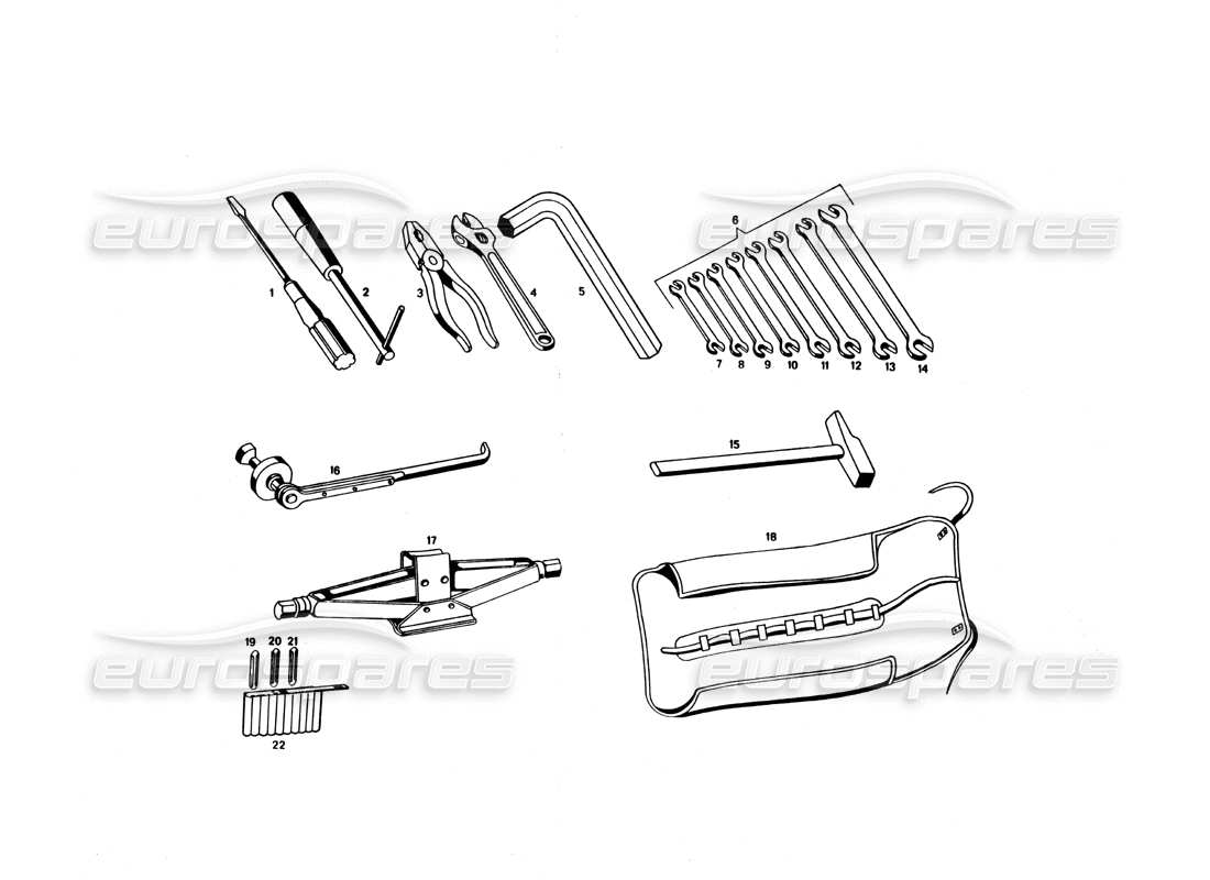 Maserati Bora Tools Part Diagram