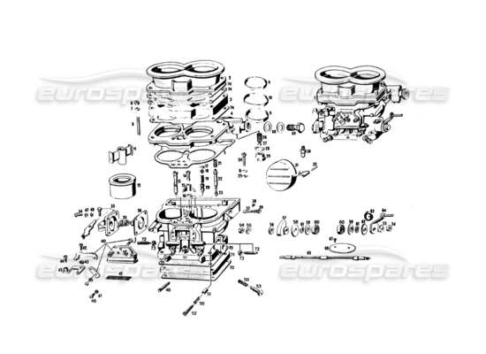 a part diagram from the Maserati Bora parts catalogue