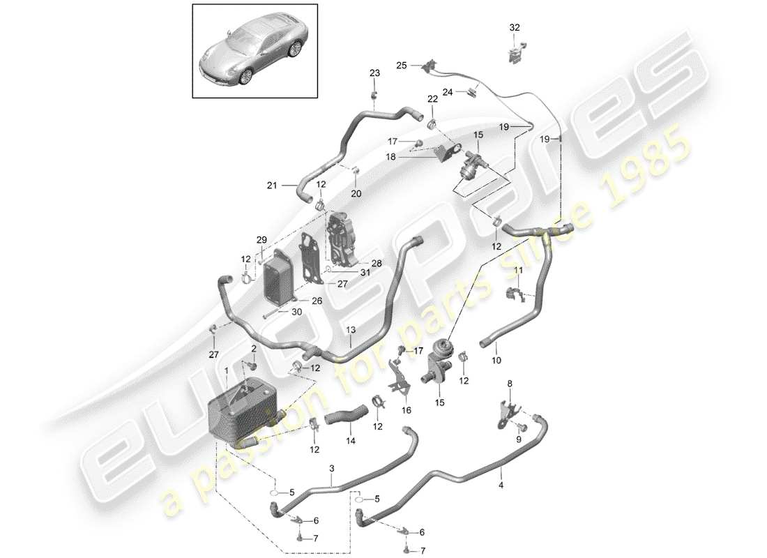 Porsche 991 Gen. 2 (2017) - PDK - Part Diagram