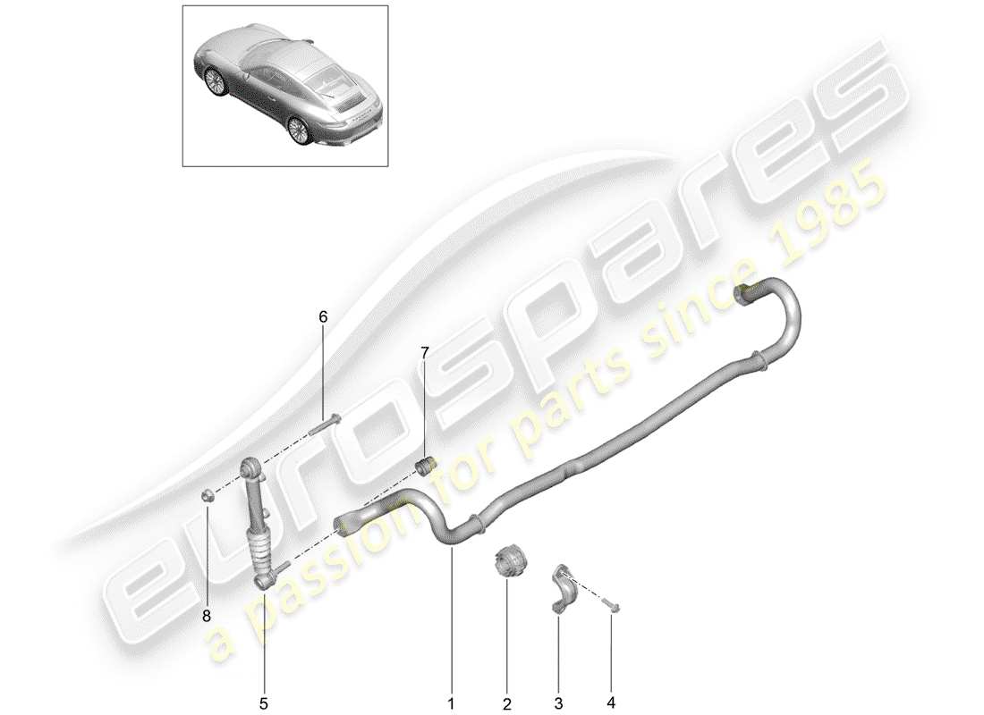 Porsche 991 Gen. 2 (2017) stabilizer Part Diagram