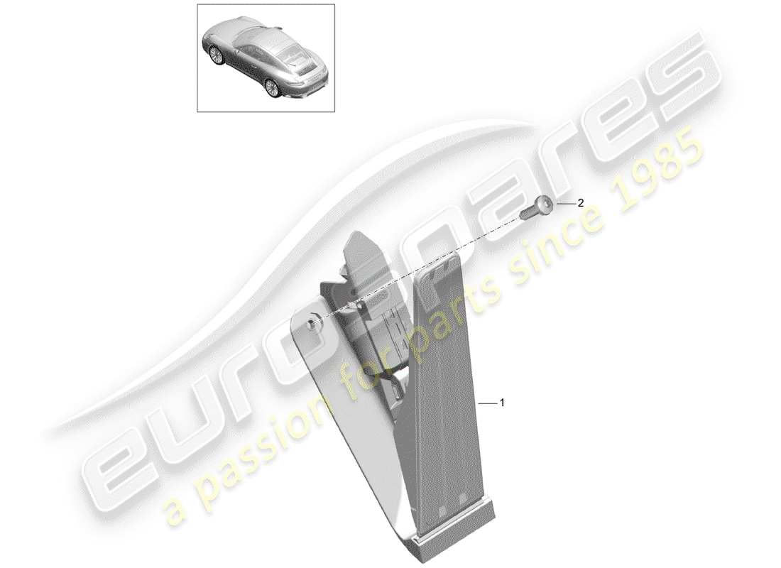 Porsche 991 Gen. 2 (2017) BRAKE AND ACC. PEDAL ASSEMBLY Part Diagram