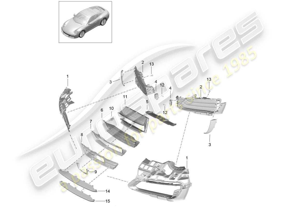 Porsche 991 Gen. 2 (2017) AIR DUCT Part Diagram