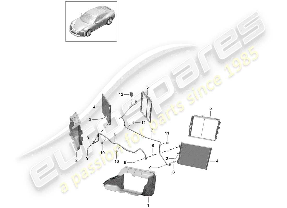 Porsche 991 Gen. 2 (2017) REFRIGERANT CIRCUIT Part Diagram