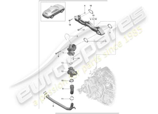 a part diagram from the Porsche 991 Gen. 2 parts catalogue