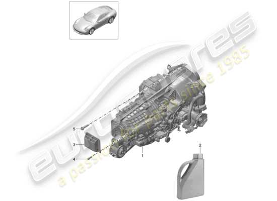 a part diagram from the Porsche 991 Gen. 2 (2017) parts catalogue