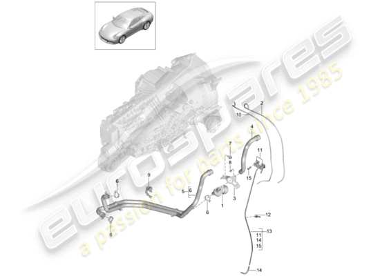 a part diagram from the Porsche 991 Gen. 2 parts catalogue