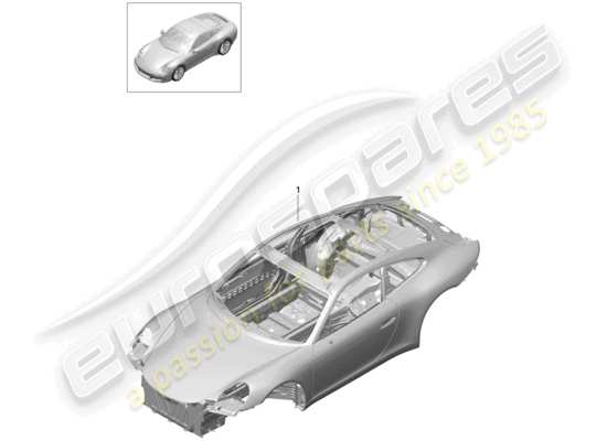 a part diagram from the Porsche 991 Gen. 2 parts catalogue