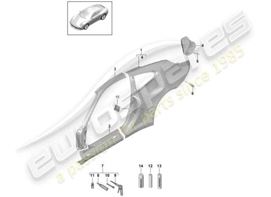 a part diagram from the Porsche 991 Gen. 2 (2017) parts catalogue