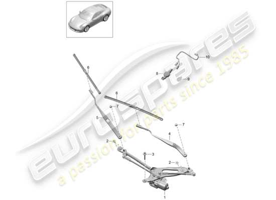 a part diagram from the Porsche 991 Gen. 2 parts catalogue