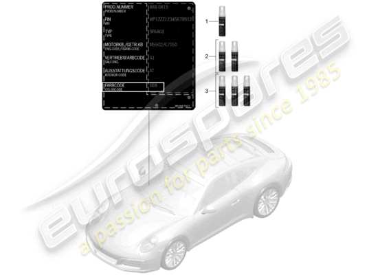 a part diagram from the Porsche 991 Gen. 2 parts catalogue