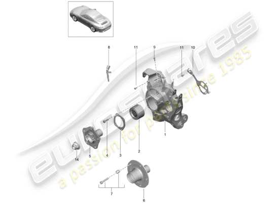 a part diagram from the Porsche 991 Gen. 2 (2018) parts catalogue