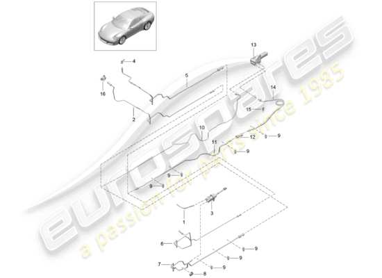 a part diagram from the Porsche 991 Gen. 2 parts catalogue