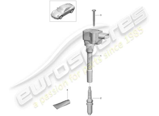 a part diagram from the Porsche 991 Gen. 2 parts catalogue