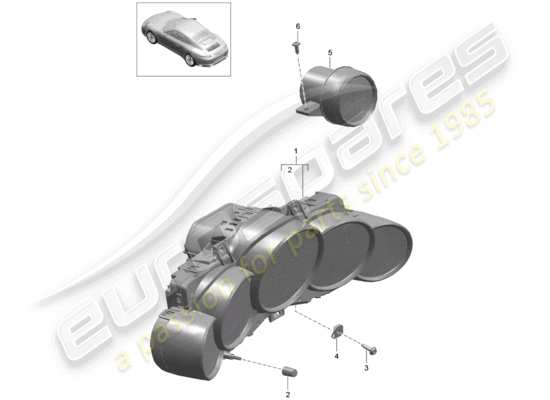 a part diagram from the Porsche 991 Gen. 2 (2018) parts catalogue