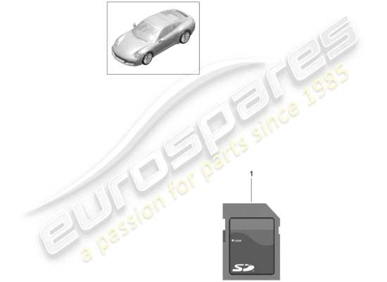 a part diagram from the Porsche 991 Gen. 2 parts catalogue