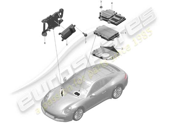 a part diagram from the Porsche 991 Gen. 2 parts catalogue