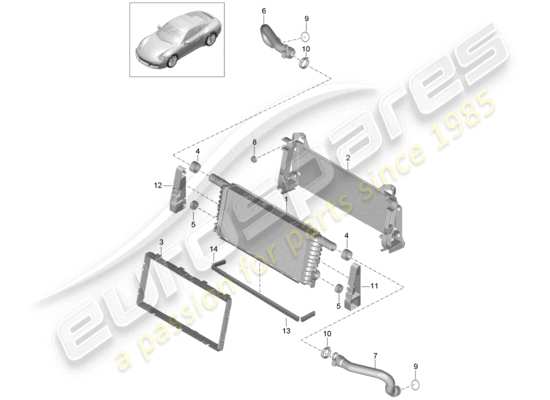 a part diagram from the Porsche 991 Gen. 2 parts catalogue