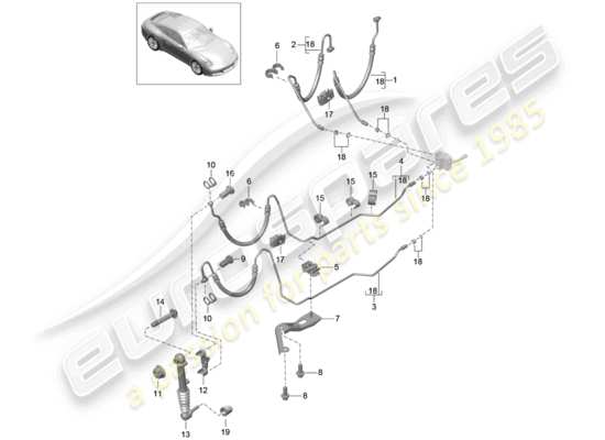 a part diagram from the Porsche 991 Gen. 2 parts catalogue