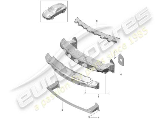 a part diagram from the Porsche 991 Gen. 2 parts catalogue