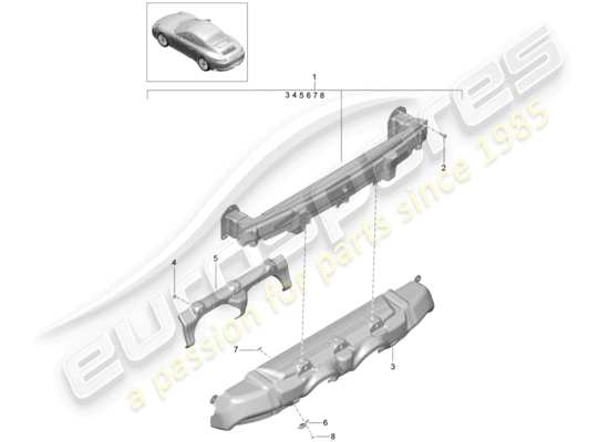 a part diagram from the Porsche 991 Gen. 2 parts catalogue