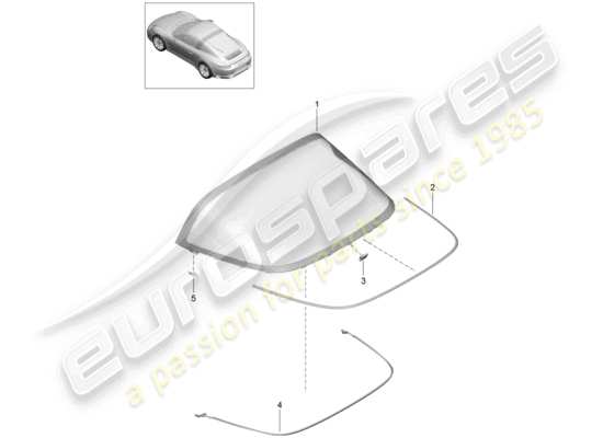 a part diagram from the Porsche 991 Gen. 2 parts catalogue