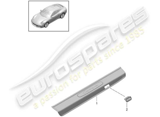 a part diagram from the Porsche 991 Gen. 2 parts catalogue