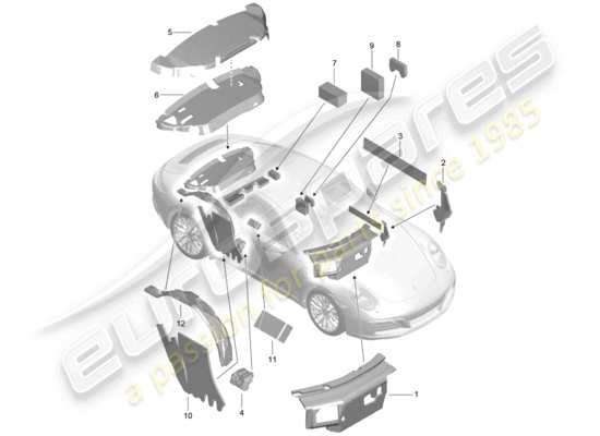 a part diagram from the Porsche 991 Gen. 2 (2019) parts catalogue