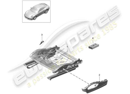 a part diagram from the Porsche 991 Gen. 2 parts catalogue