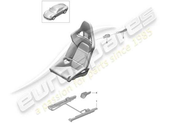 a part diagram from the Porsche 991 Gen. 2 parts catalogue