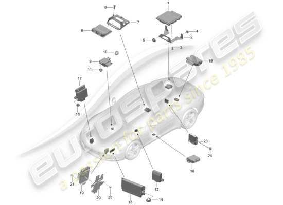 a part diagram from the Porsche 991 Gen. 2 parts catalogue