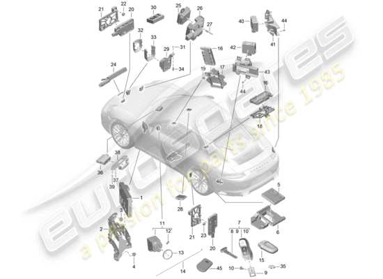 a part diagram from the Porsche 991 Gen. 2 parts catalogue