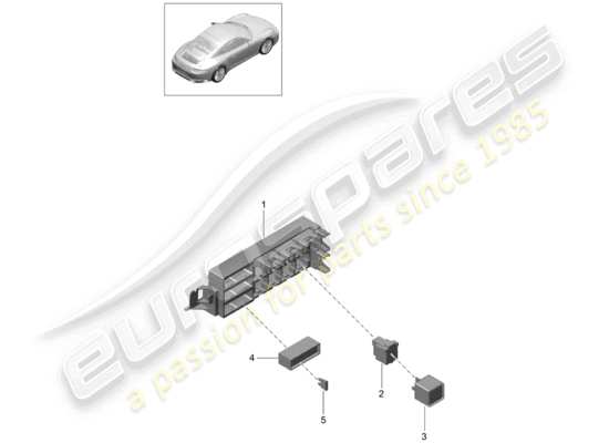 a part diagram from the Porsche 991 Gen. 2 parts catalogue